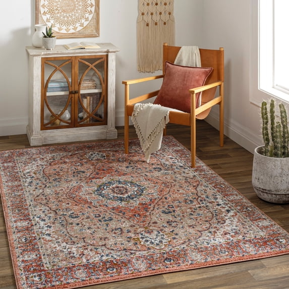 Davaro Rust 8' x 10' Traditional Rectangle Area Rug