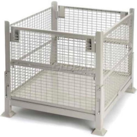 Davco 5712600 40.5 x 34.5 x 32 in. Collapsible Wire Mesh Steel Container - Gray - 3200 lbs