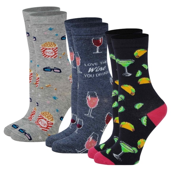 Davco Women's Novelty Socks 3 Pair Pack Set
