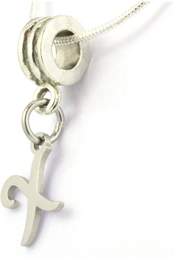 X Necklace | Stainless Steel Charm Letter X Necklace for Women or Initial X Necklace for Men Otherwise Known as Monogram Necklace X Necklace Initial