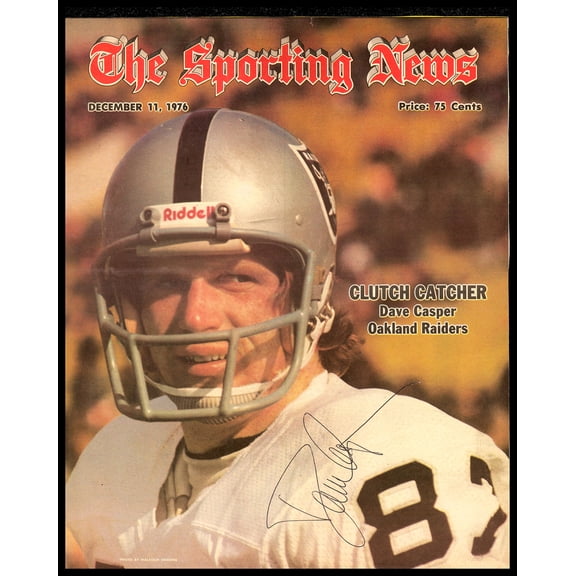 Dave Casper Autographed Sporting News Cover Oakland Raiders SKU #236286