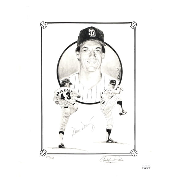 Dave Dravecky Signed Autographed 11X14 Litho Print Padres 200/750 JSA AS84155