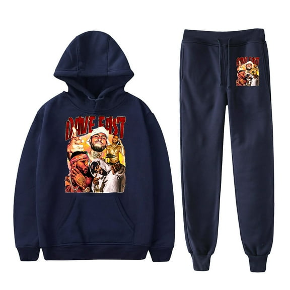 Dave East 2025 Merch Hoodie and SWEATPANTS set pop print Unisex Casual Street Clothing