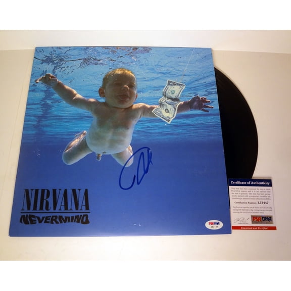Dave Grohl Nirvana Signed Autograph Nevermind Vinyl Record Album PSA/DNA COA