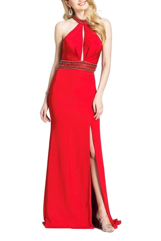 open lace back dress Long Formal Dress 11577 by Dave and Johnny Red / 00