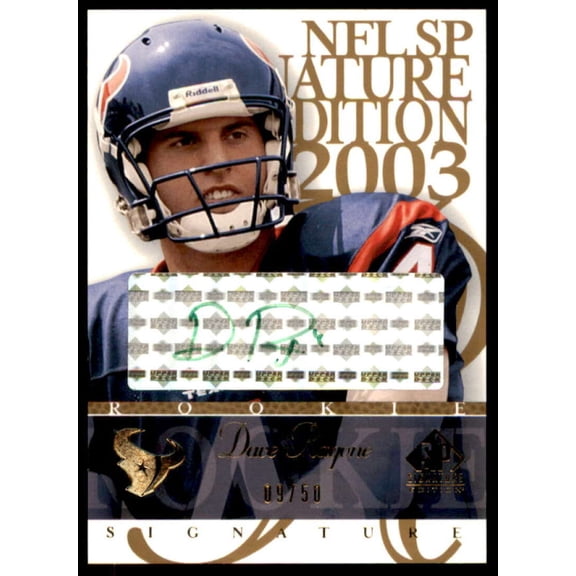 Dave Ragone Rookie Card 2003 SP Signature Autographs Green Ink #RA