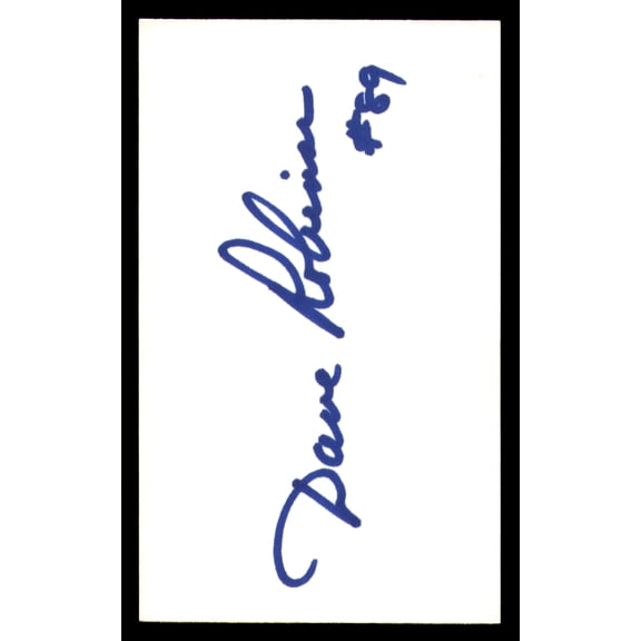 Dave Robinson Autographed 3x5 Index Card Green Bay Packers SKU #248548