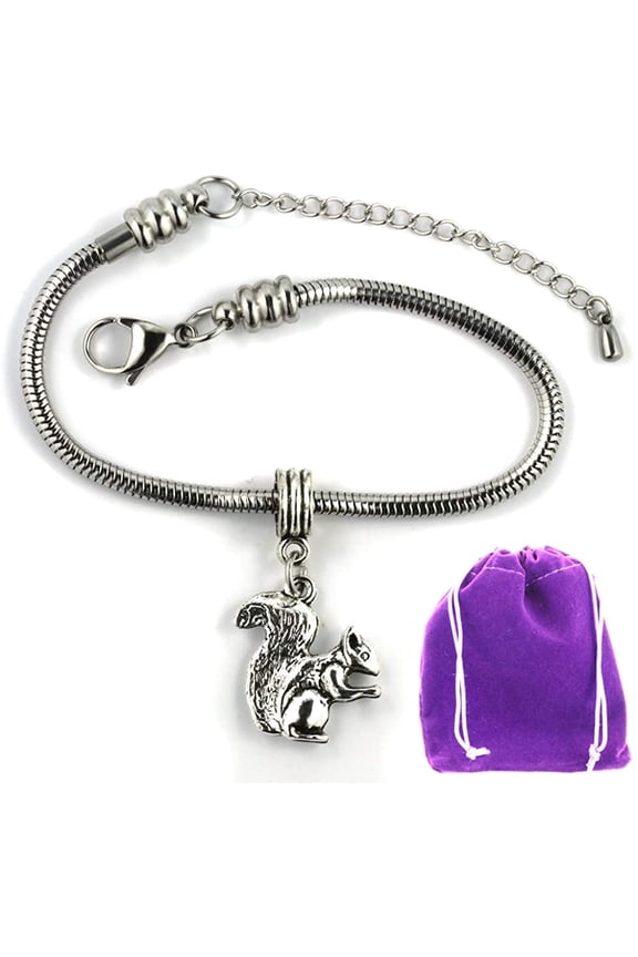Squirrel Bracelet | Stainless Steel Snake Chain Bracelet