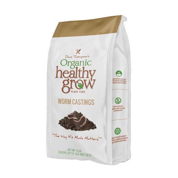 Dave Thompson's Organic Healthy Grow Worm Castings Manure, 4 lb