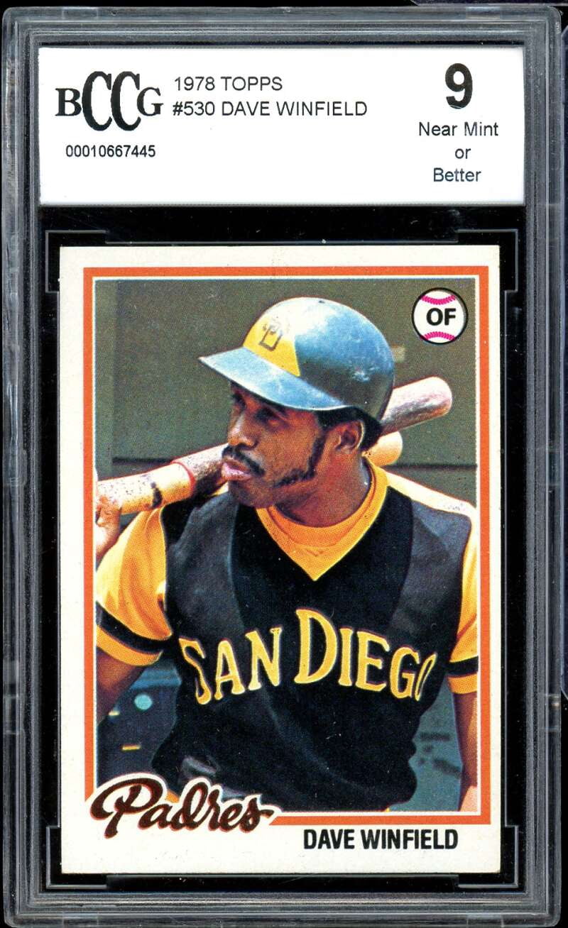 Dave Winfield Card 1978 Topps #530 BGS BCCG 9 - Walmart.com