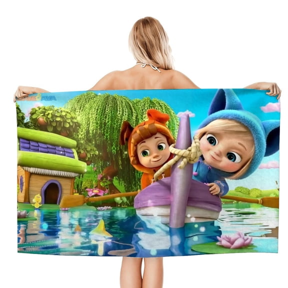 Dave and AVA Beach Towel Microfiber Absorbent Soft Quick Dry Pool Bath Towel for Adult Boys Girls Lightweight 20"X40"