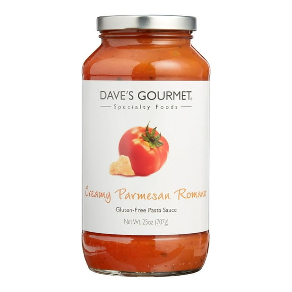 Dave's Gourmet Creamy Parmesan Romano Pasta Sauce 25 oz. Pack of 3