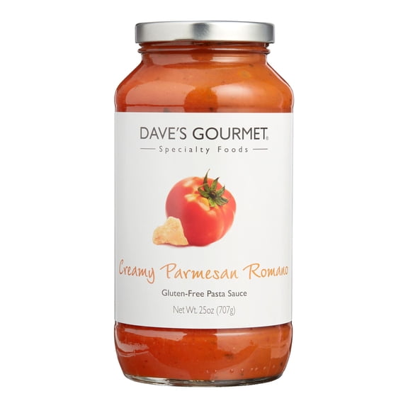 Dave's Gourmet Creamy Parmesan Romano Pasta Sauce 25 oz.