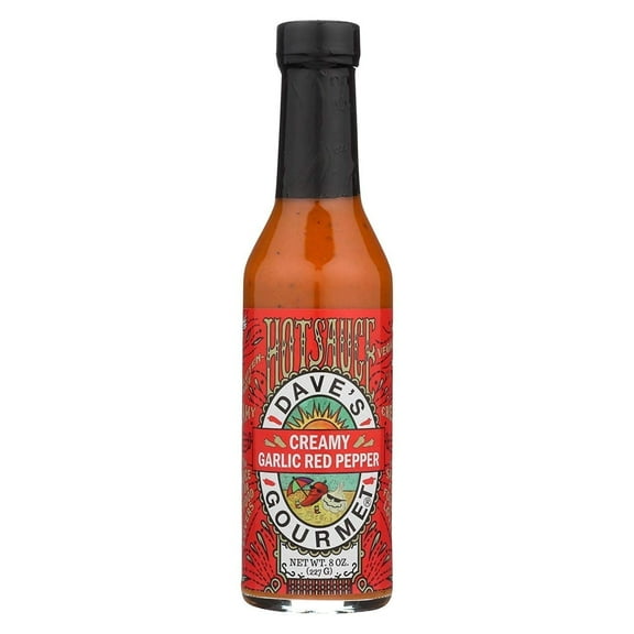 Dave's Gourmet Hotsauce Creamy Garlic Red Pepper -- 8 oz Pack of 4