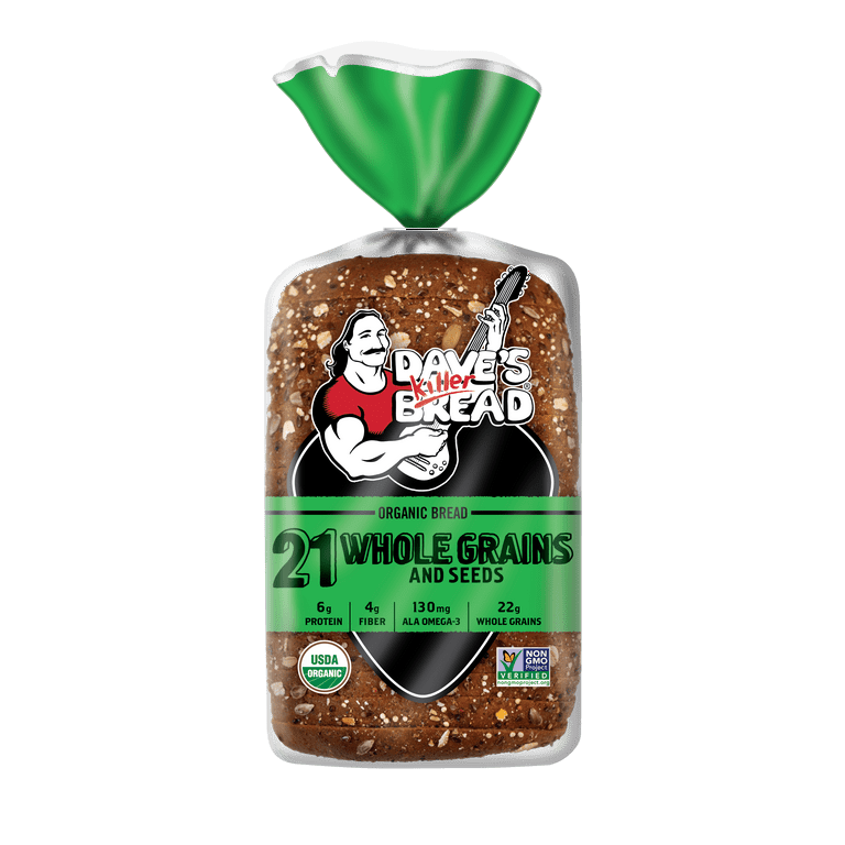Dave's Killer Bread 21 Whole Grains and Seeds Organic Bread Loaf, 27 oz
