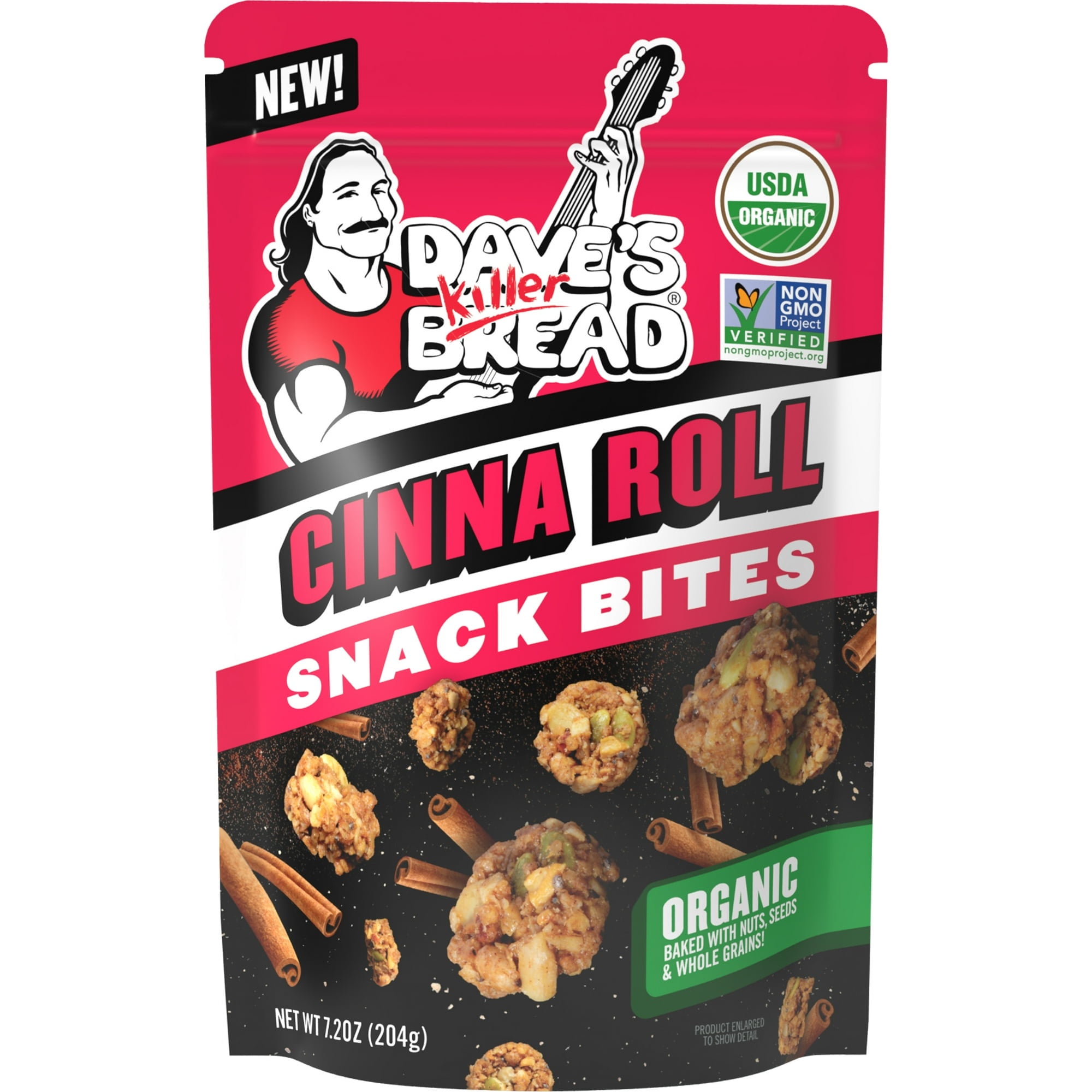 Dave's Killer Bread Super Cinna Roll Crunchy Snack Bites, 7.2 oz
