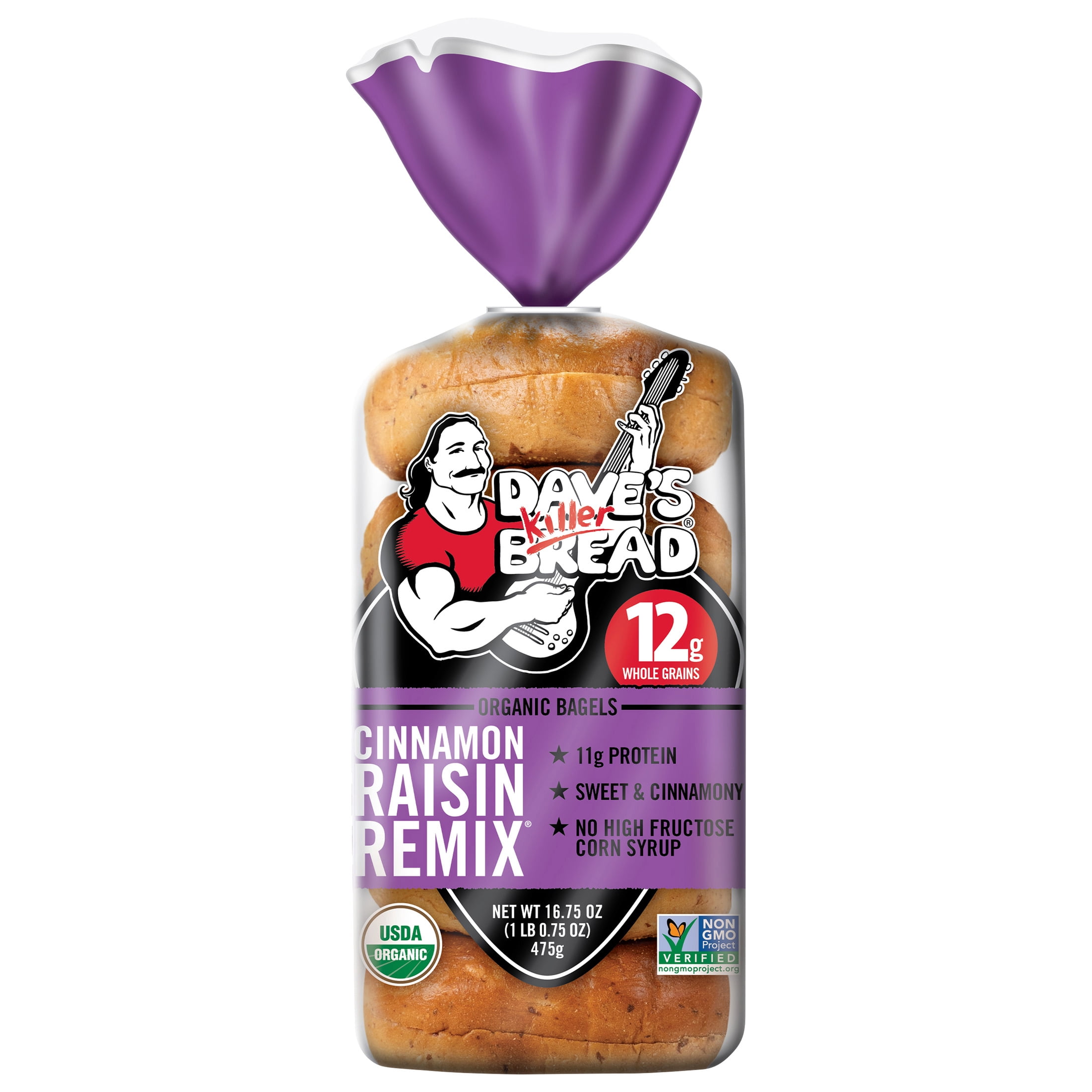 Dave's Killer Bread, Organic Cinnamon Raisin Bagels, 5 ct