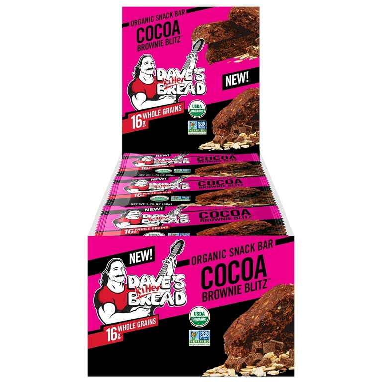 Dave's Killer Bread Organic Cocoa Brownie Blitz Snack Bars 12 Pack