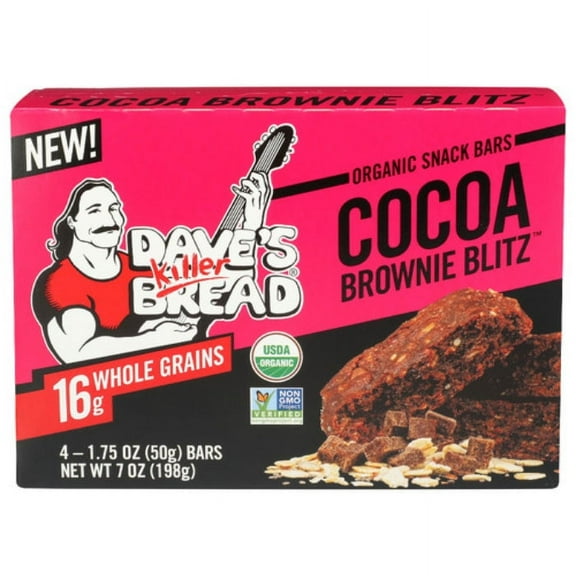 Dave's Killer Bread Cocoa Brownie Blitz Organic Snack Bars, 4CT (6-Pack)