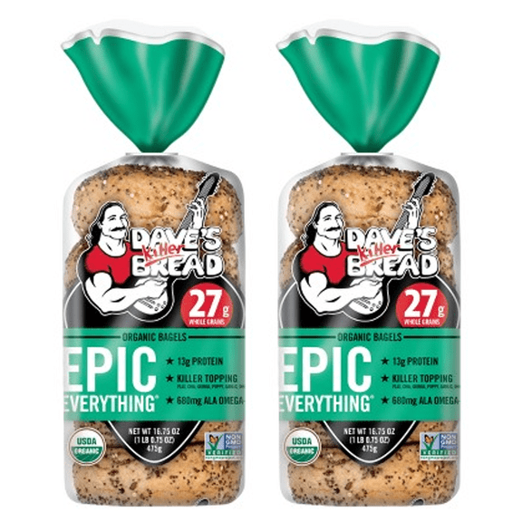 Dave's Killer Bread Epic Everything Organic Bagels, 16.75 oz., 5 Ct - Pack Of 2