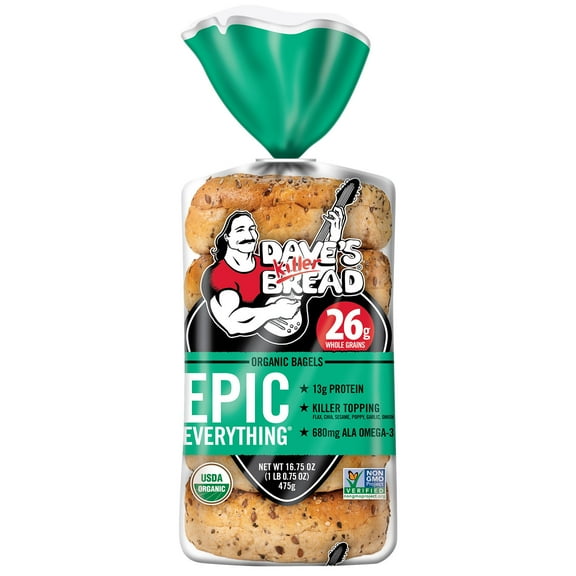 Dave's Killer Bread Epic Everything Organic Bagels, 16.75 oz., 5 Ct - Pack Of 3