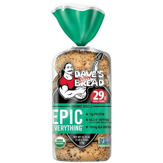 Dave's Killer Bread Epic Everything Organic Bagels 16.75 oz 5 Ct (Pack of 7)