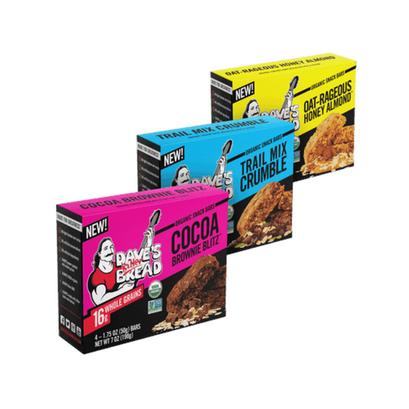 Dave's Killer Bread Organic Snack Bars Variety Pack (4 CT Each)