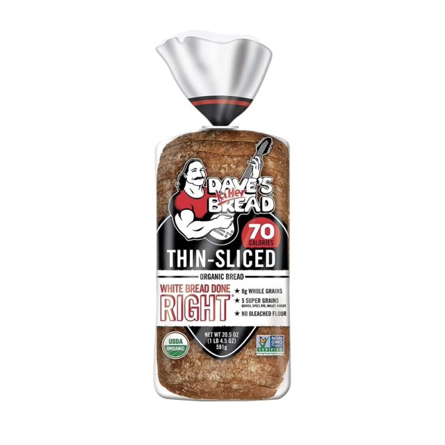 Dave's Killer Bread Organic White Bread Done Right Thin Sliced Soft