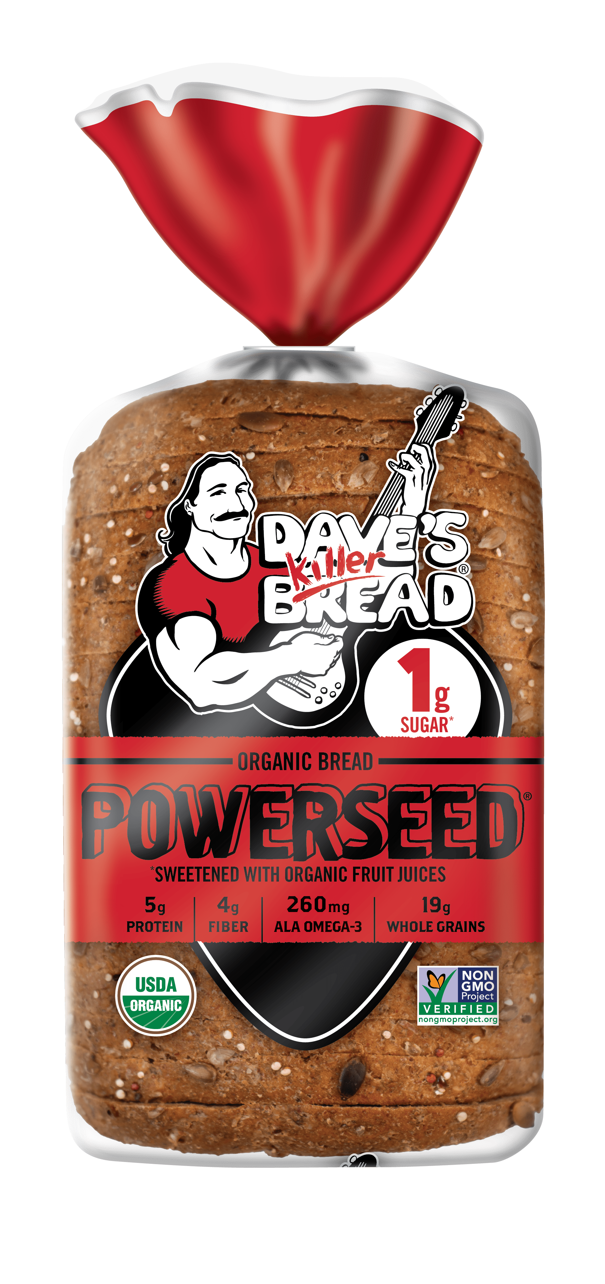 Dave's Killer Bread Powerseed Organic Sliced Bread Loaf, 25 oz, Shelf-Stable