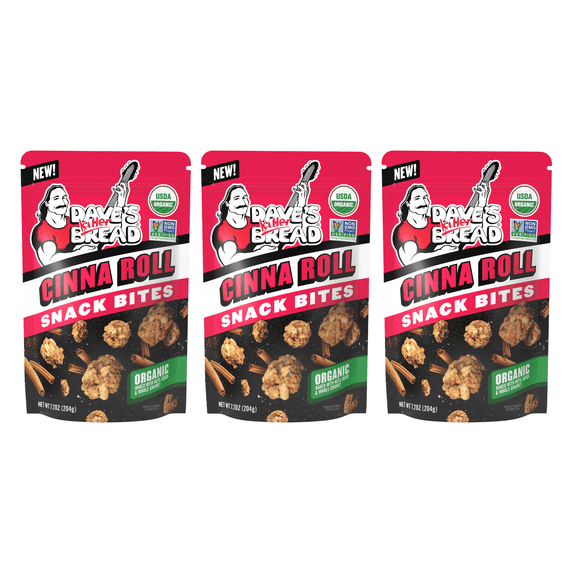 Dave's Killer Bread Super Cinna Roll Crunchy Snack Bites, 7.2 oz (Pack of 3)