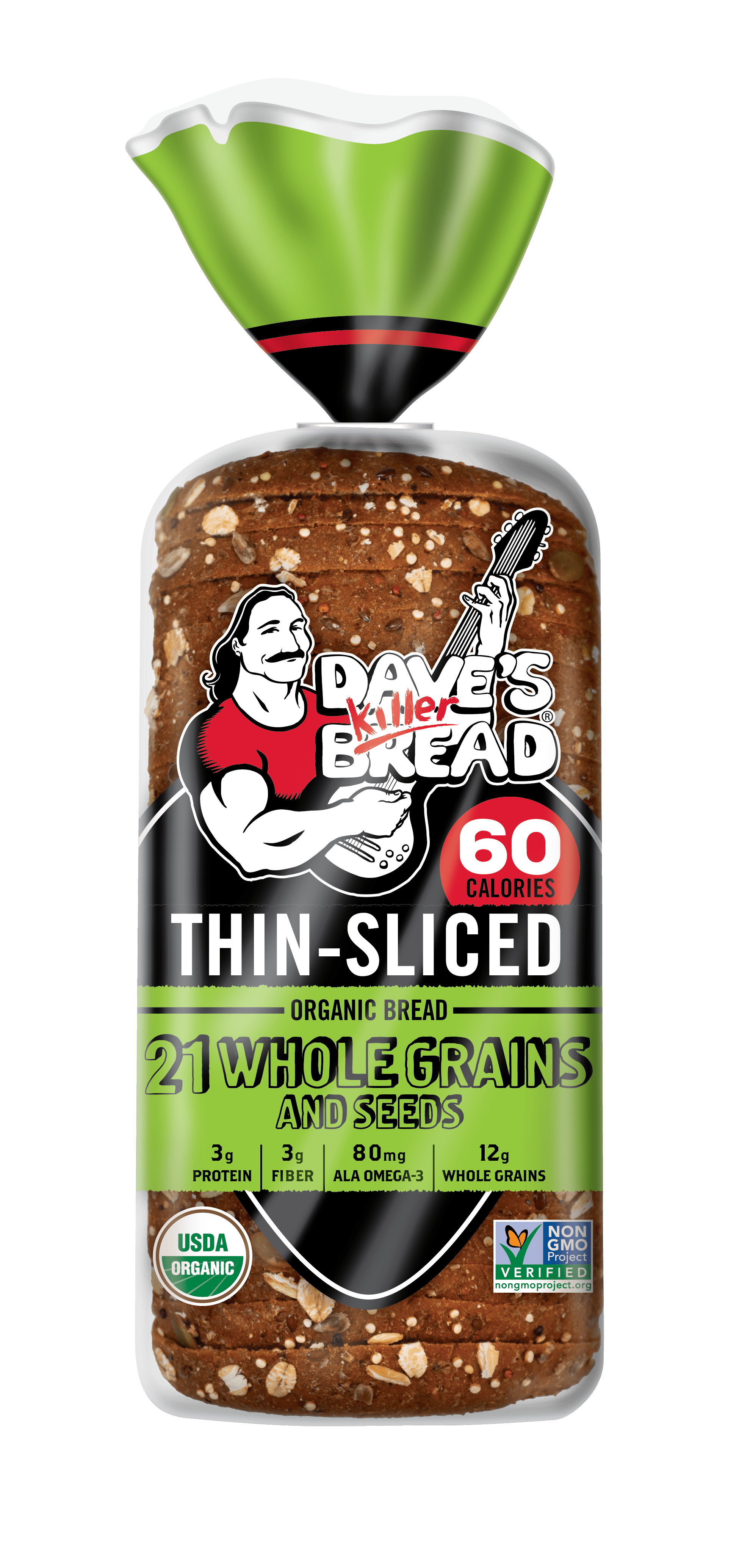 Dave's Killer Bread Thin Sliced 21 Whole Grains and Seeds Organic Bread 20.5 oz. Loaf