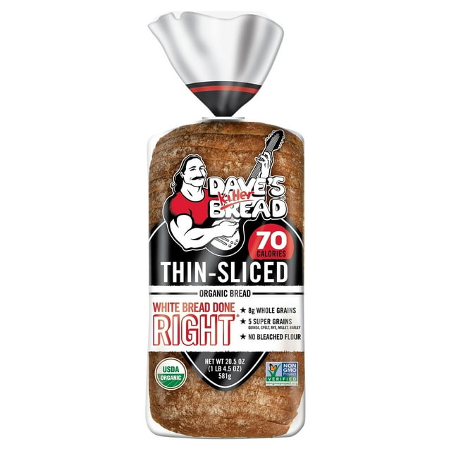 Dave's Killer Bread White Bread Done Right ThinSliced Organic Loaf, 20