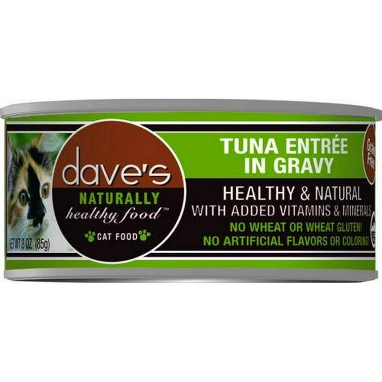 Dave's Naturally Healthy Tuna Entre in Gravy Canned Cat Food Dave's Naturally Healthy Tuna Entre in Gravy Canned Cat Food