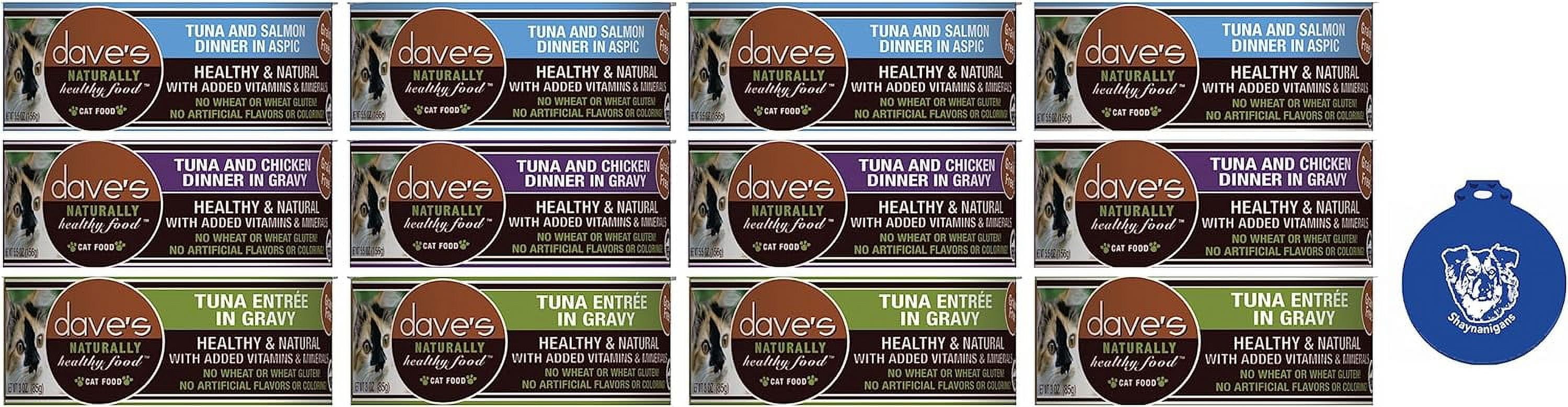 Dave's Pet Food Grain Free Cat Food Variety Bundle (4) Tuna & Salmon