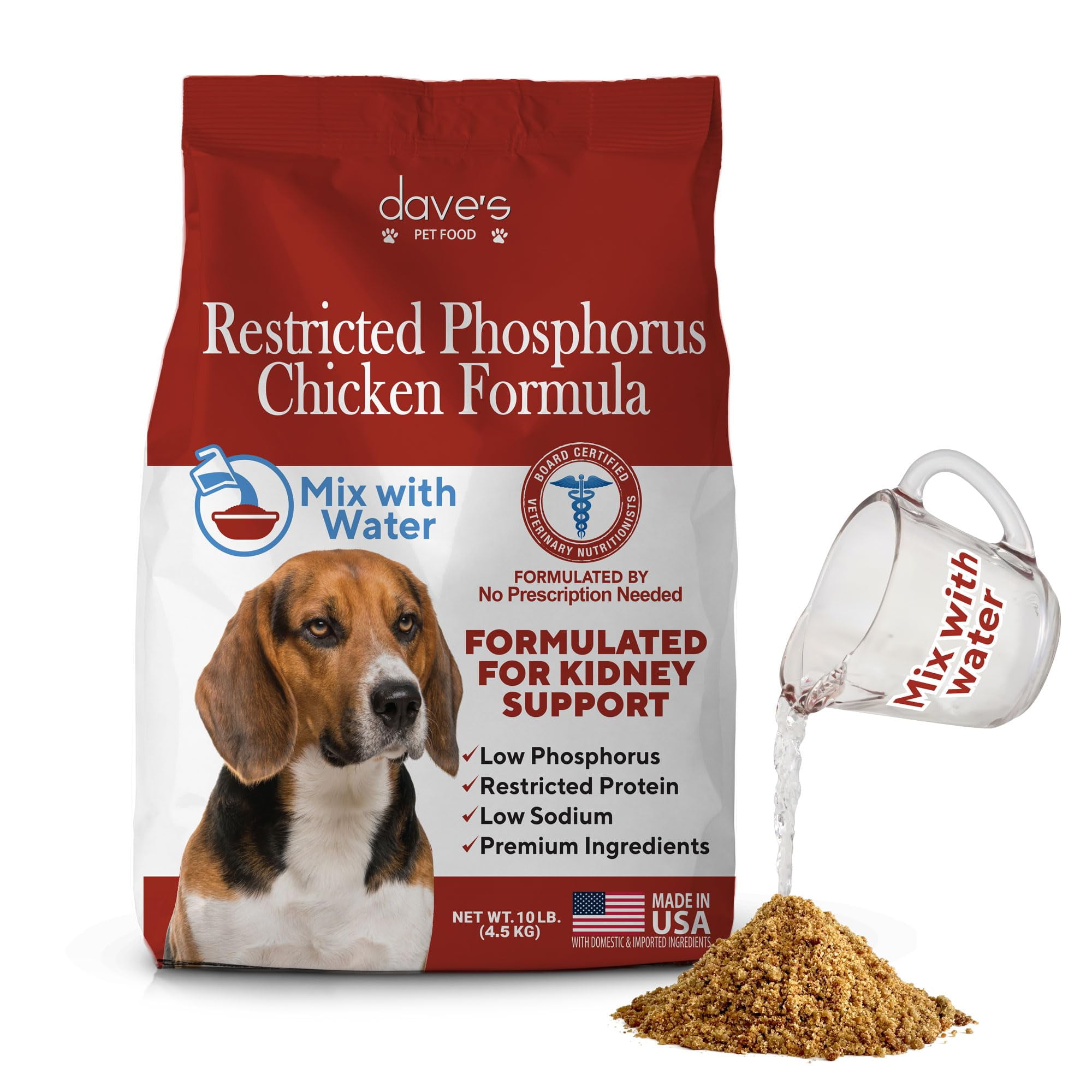 Dave's Pet Food Kidney YPF5 for Dogs with (Chicken Formula Crumble) Non