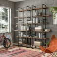 thumbnail image 1 of Davee Brown Walnut Color Storage Organizer and Display Bookshelves, 1 of 3