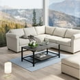 thumbnail image 1 of Davee Furniture Contemporary Walnut Rectangle Wood/ Metal Coffee Table, 1 of 10