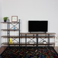 thumbnail image 1 of Davee Furniture Open Antigue Wood Shelves 8-tier Entertainment TV Stand - 56.69*106.30*13.78 inches, 1 of 5