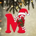 thumbnail image 1 of Daveitl Acrylic Christmas Letter Pendant, 26 Initial Ornament for Tree Decor, Double-Sided Hanging Gift for Holiday Party M, 1 of 4