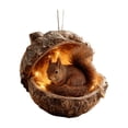 thumbnail image 1 of Daveitl Forest Animal In Acorn Christmas Ornament, 3.94 Inch Acrylic Hanging Tree Pendant, Whimsical Holiday Decor, 1 Piece, 1 of 5