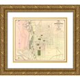 thumbnail image 1 of Davenport 23x20 Gold Ornate Wood Framed with Double Matting Museum Art Print Titled - Manchester New Hampshire - Davenport 1873, 1 of 4