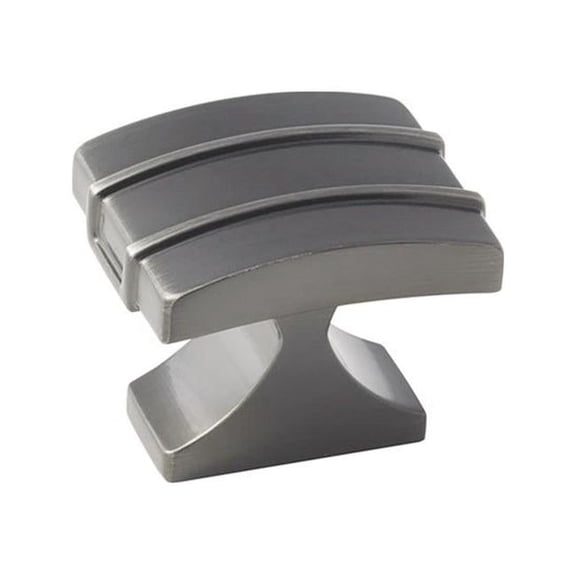 Davenport Collection Gunmetal Knob, Silver - 1.5 x 1.5 Dia. x 1.375 in.