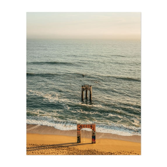 Davenport Pier 02 - Davenport California Photography Unframed Wall Art Print 16 x 20 inches