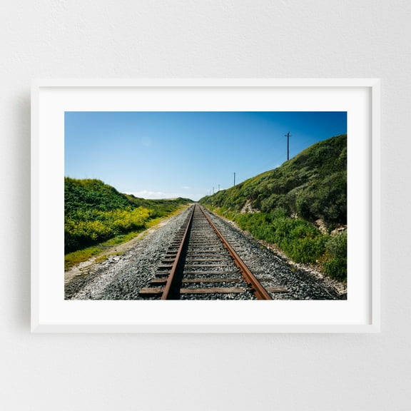 Davenport Railroad - Santa Cruz California Photography White Framed Wall Art Print 12 x 18 inches