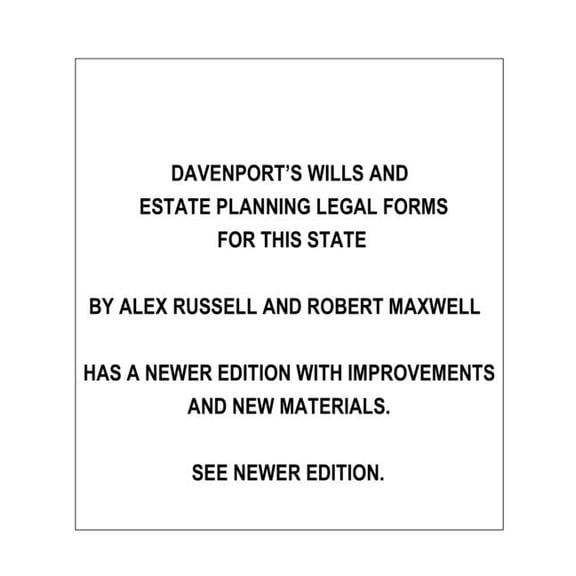 Davenport's Kentucky Wills And Estate Planning Legal Forms (Paperback)