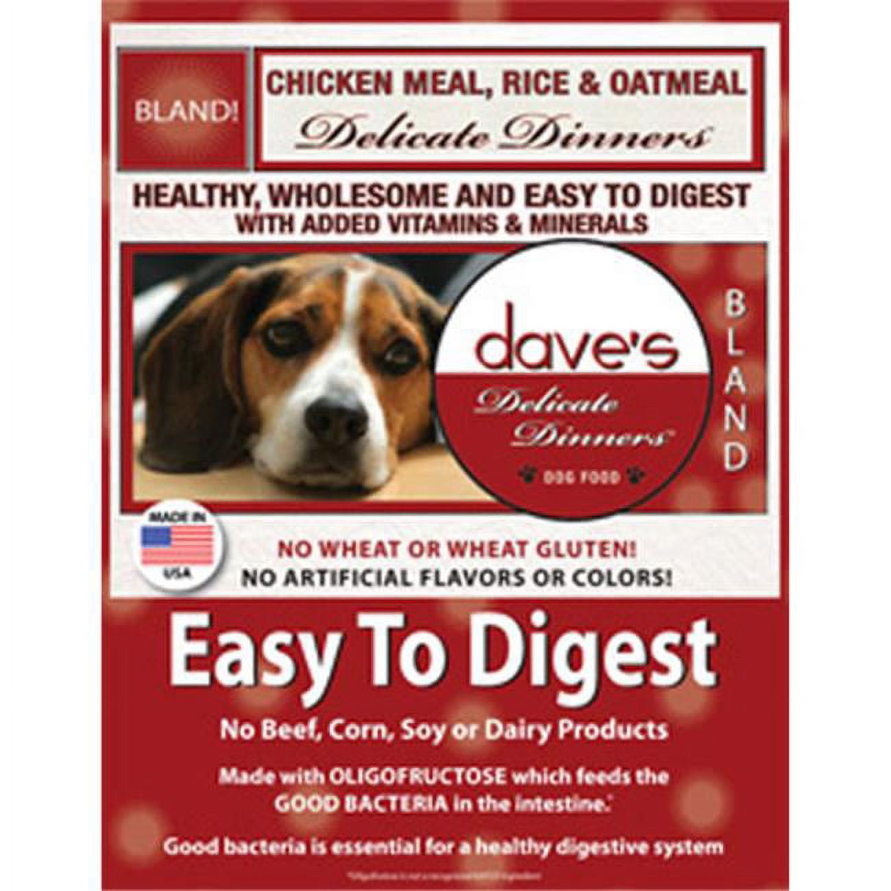Daves Pet Food  16 lbs Delicate Dinners Chicken Meal, Rice & Oatmeal Dry Dog Food