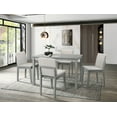 thumbnail image 1 of Davi 5pc Dining Room Set Dining Table 4x Chairs - Gray+Beige, 1 of 14