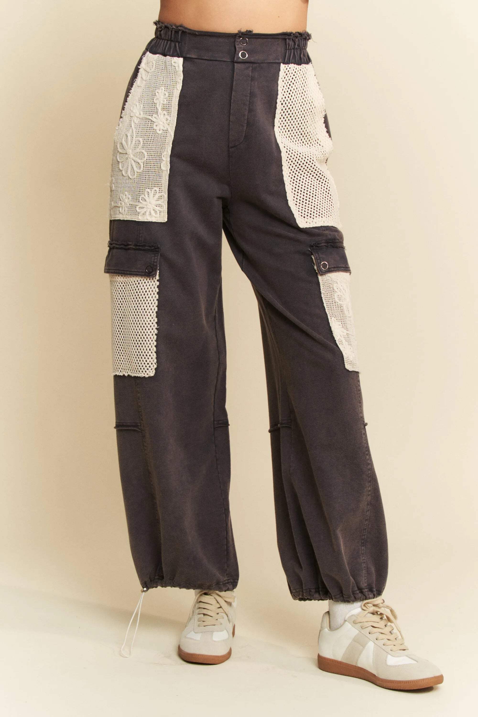 Davi & Dani Drawstring Baggy Pants with Pockets main image 1