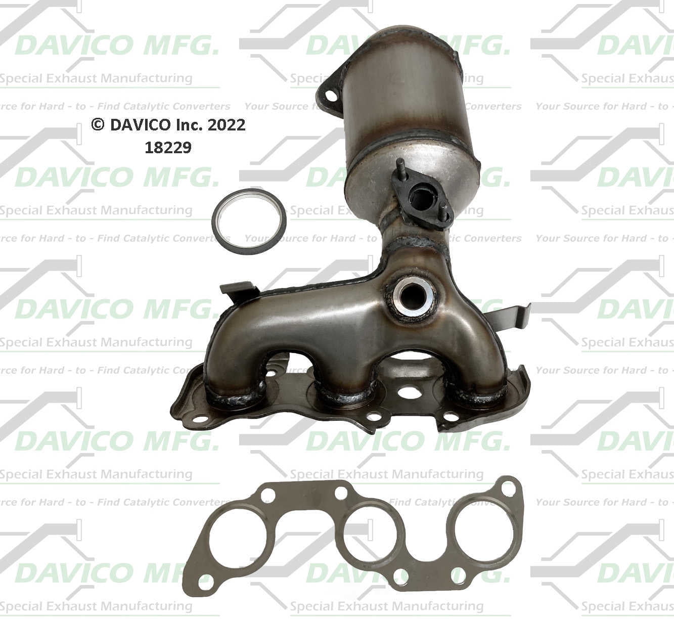 Davico 18229 Catalytic Converter, OE Replacement, Front, Passenger Side Fits select: 2002-2006 TOYOTA CAMRY, 2002-2003 LEXUS ES