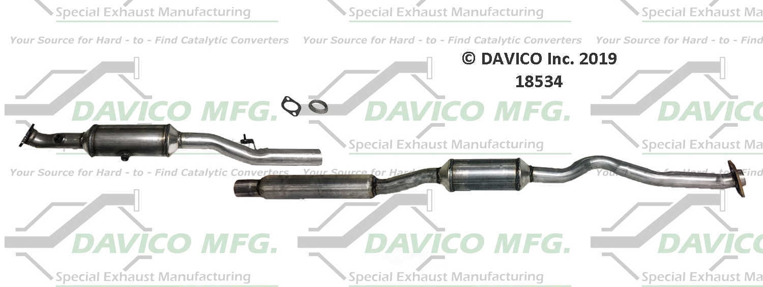 Davico Mfg 18534 Direct-Fit Catalytic Converter